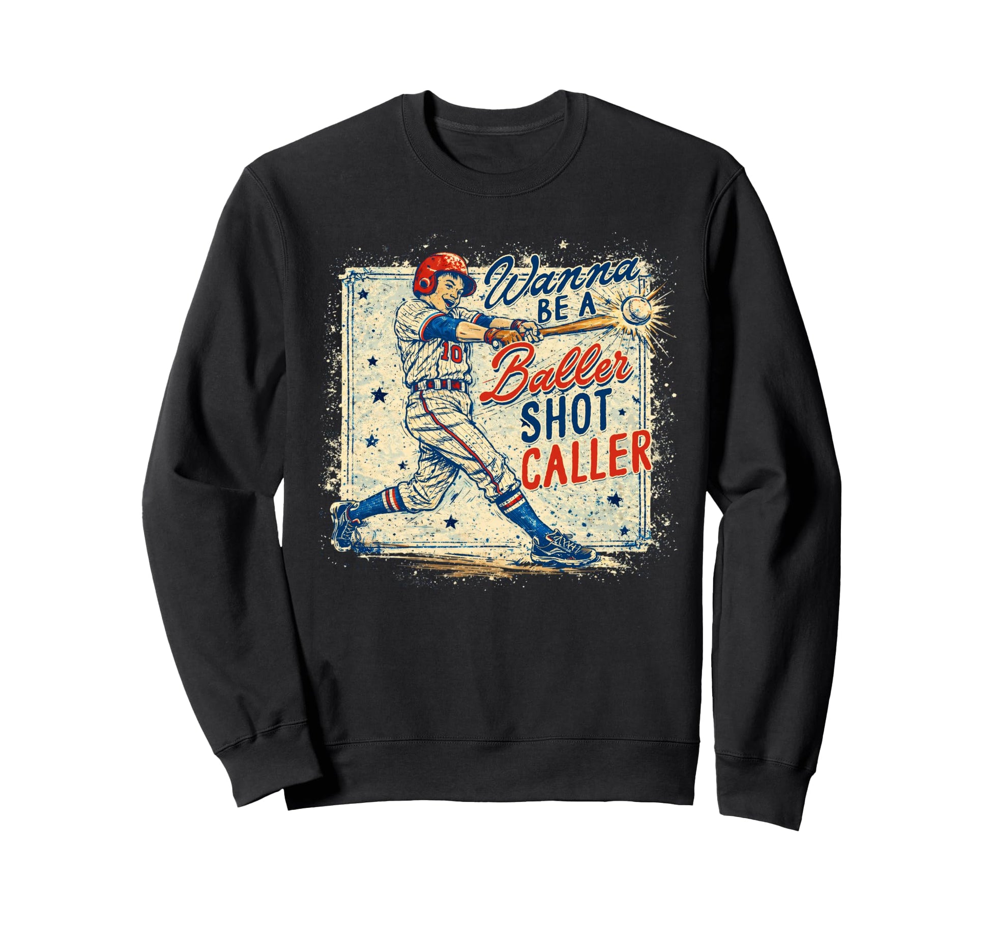 Baseball Season Game Day Vibes Wanna Sweatshirt - Graphic Print for Adults - T-Shirt, Sweatshirt, Hoodie