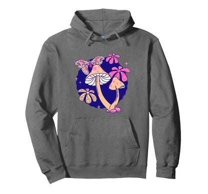 Funny Mushroom Lover Groovy Boho Hoodie - Streetwear Style Unisex - T-Shirt, Sweatshirt, Hoodie