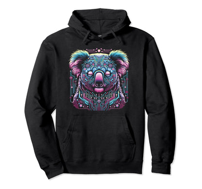 Vaporwave Koala Bear Cyberpunk Art 80S Hoodie - Fun Novelty Design Unisex - T-Shirt, Sweatshirt, Hoodie