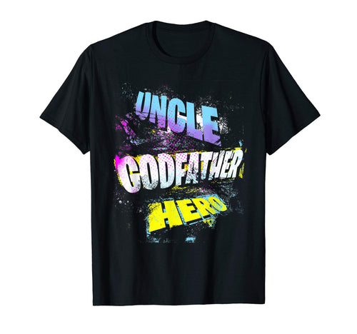 Mens Promoted To Uncle Godfather Hero T-Shirt - Unique Graphic Men Women - T-Shirt, Sweatshirt, Hoodie