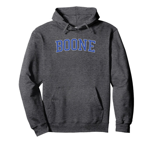 Boone Ia Distressed Blue Varsity Hoodie - Aesthetic Graphic Unisex - T-Shirt, Sweatshirt, Hoodie