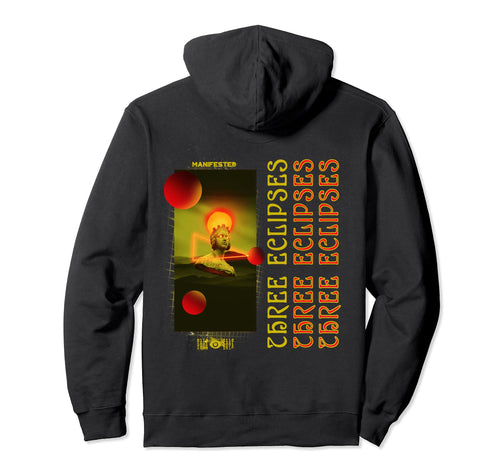 Vaporwave Aesthetic Greek Statue Eclipses Hoodie - Graphic Print Men Women - T-Shirt, Sweatshirt, Hoodie