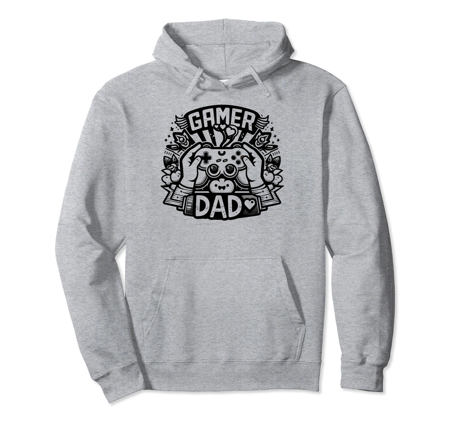 Gamer Dad Game Controller Gaming Video Hoodie - Novelty Apparel Men Women - T-Shirt, Sweatshirt, Hoodie