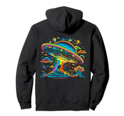 Ufo Funny Bigfoot Sasquatch 80S 70S Hoodie - Minimalist Print Men Women - T-Shirt, Sweatshirt, Hoodie