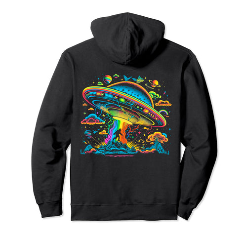 Ufo Funny Bigfoot Sasquatch 80S 70S Hoodie - Minimalist Print Men Women - T-Shirt, Sweatshirt, Hoodie