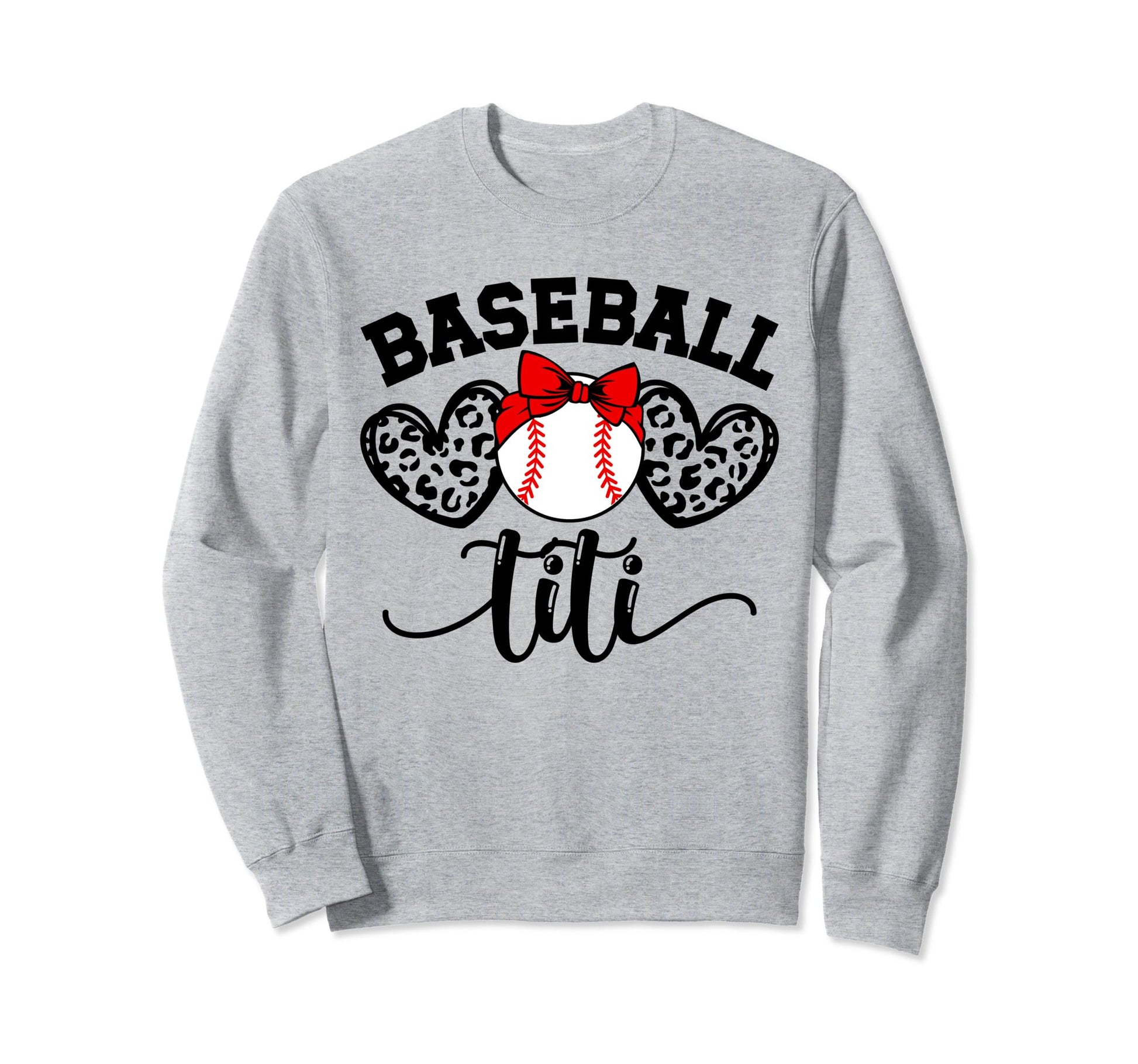 Baseball Titi Hearts Aunt Titi Sweatshirt - Trendy Graphic for Adults - T-Shirt, Sweatshirt, Hoodie