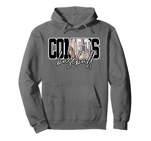 Comets Baseball Mom Game Day Mascot Hoodie - Minimalist Print Men Women - T-Shirt, Sweatshirt, Hoodie