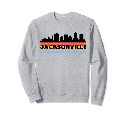 Jacksonville Rainbow Striped City Sweatshirt - Novelty Apparel Men Women - T-Shirt, Sweatshirt, Hoodie