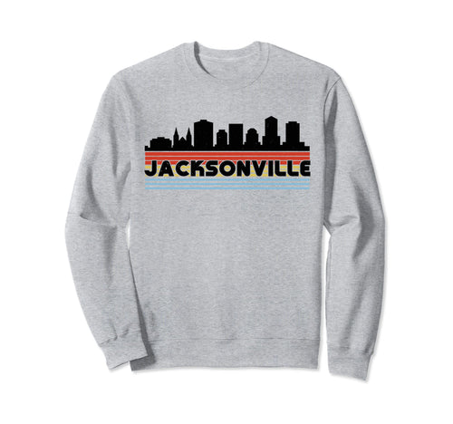 Jacksonville Rainbow Striped City Sweatshirt - Novelty Apparel Men Women - T-Shirt, Sweatshirt, Hoodie