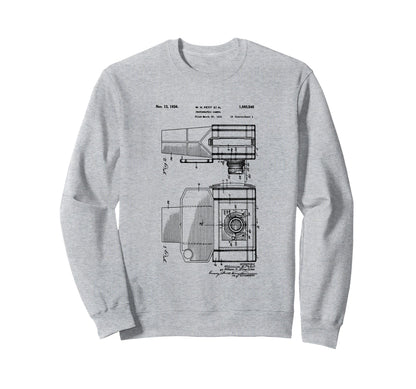 Camera Photographic Patent 1934 Sweatshirt - Casual Everyday Wear Unisex - T-Shirt, Sweatshirt, Hoodie