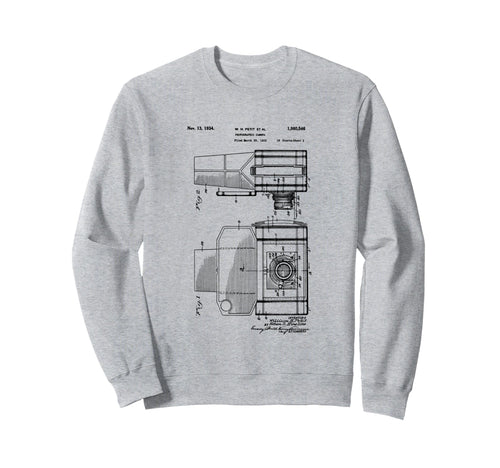 Camera Photographic Patent 1934 Sweatshirt - Casual Everyday Wear Unisex - T-Shirt, Sweatshirt, Hoodie