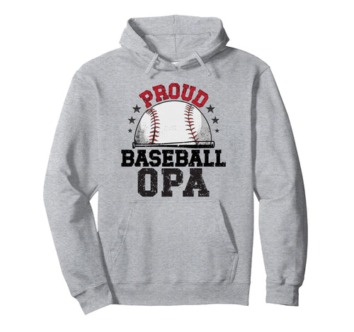 Proud Baseball Opa Grandpa Baseball Hoodie - Custom Art Print Men Women - T-Shirt, Sweatshirt, Hoodie
