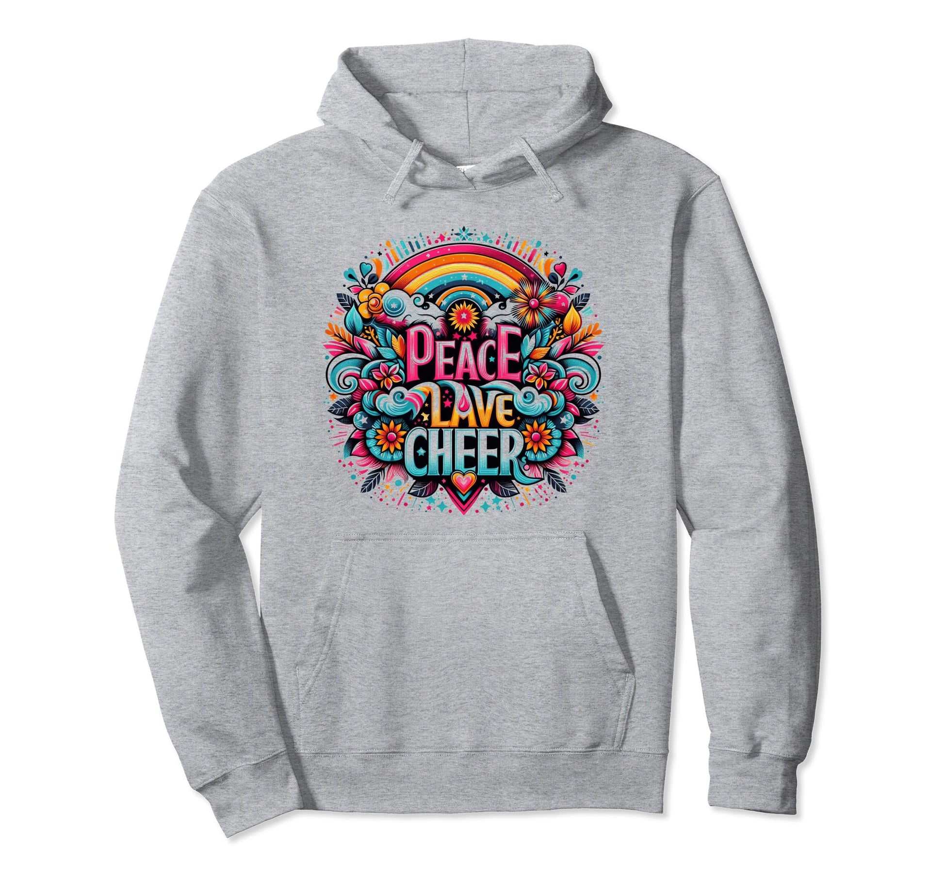 Peace Love Cheer Spread Peace Love And Hoodie - Custom Art Print Unisex - T-Shirt, Sweatshirt, Hoodie
