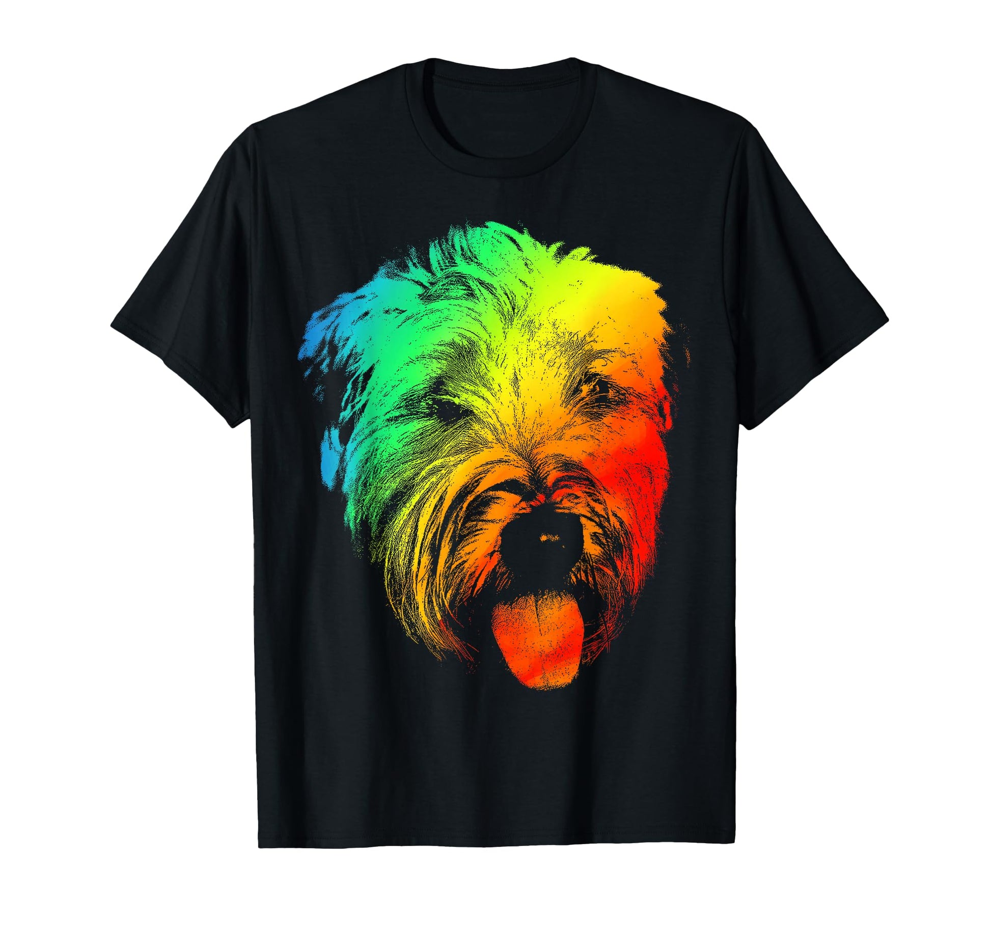 Soft Coated Wheaten Terrier Colorful T-Shirt - Minimalist Print Men Women - T-Shirt, Sweatshirt, Hoodie