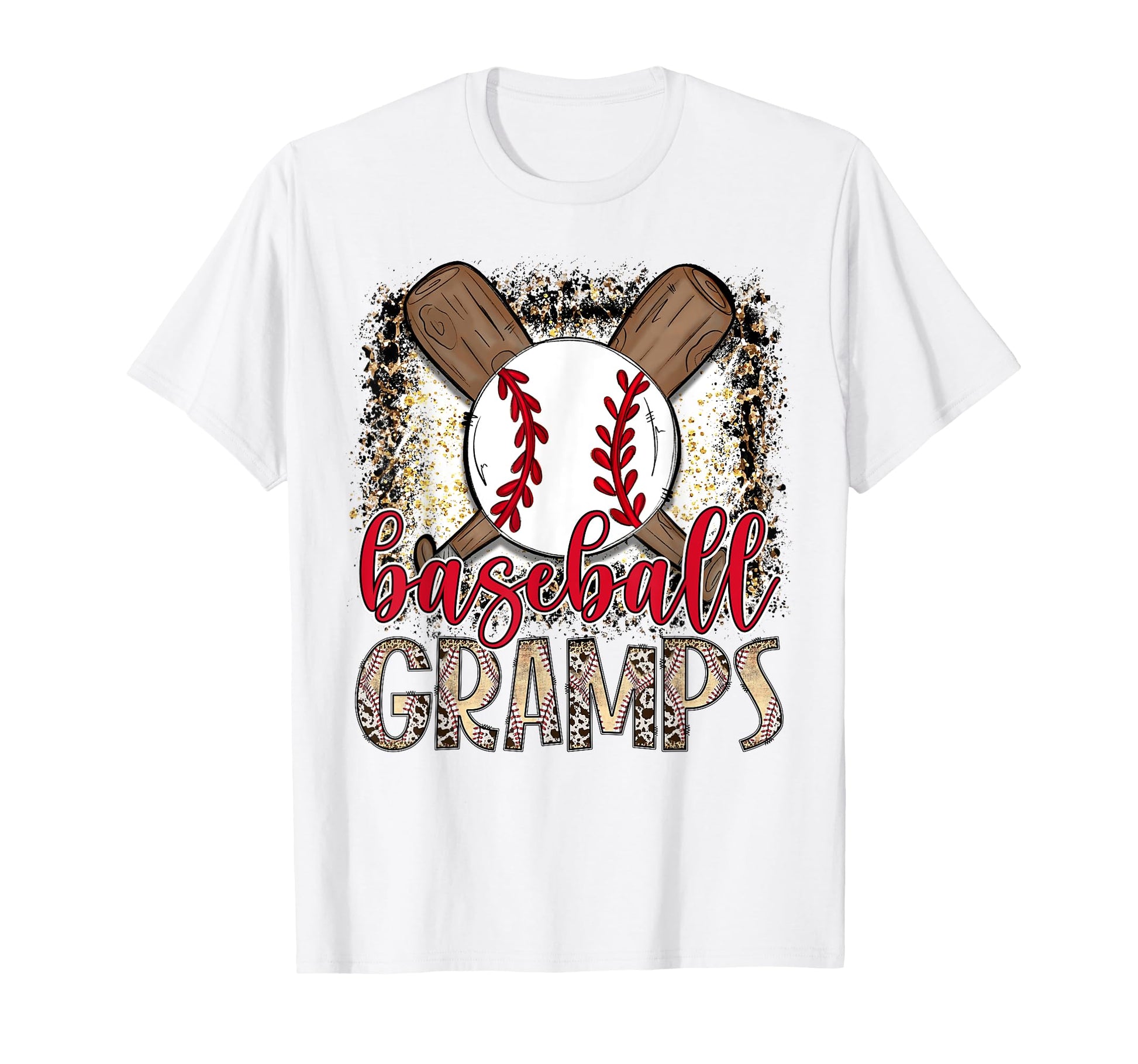 Baseball Gramps Leopard Proud Ball T-Shirt - Custom Art Print Unisex - T-Shirt, Sweatshirt, Hoodie
