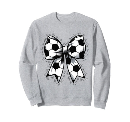 Soccer Game Day Soccer Lover Coquette Sweatshirt - Graphic Print Men Women - T-Shirt, Sweatshirt, Hoodie