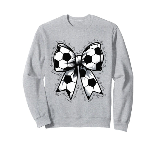 Soccer Game Day Soccer Lover Coquette Sweatshirt - Graphic Print Men Women - T-Shirt, Sweatshirt, Hoodie