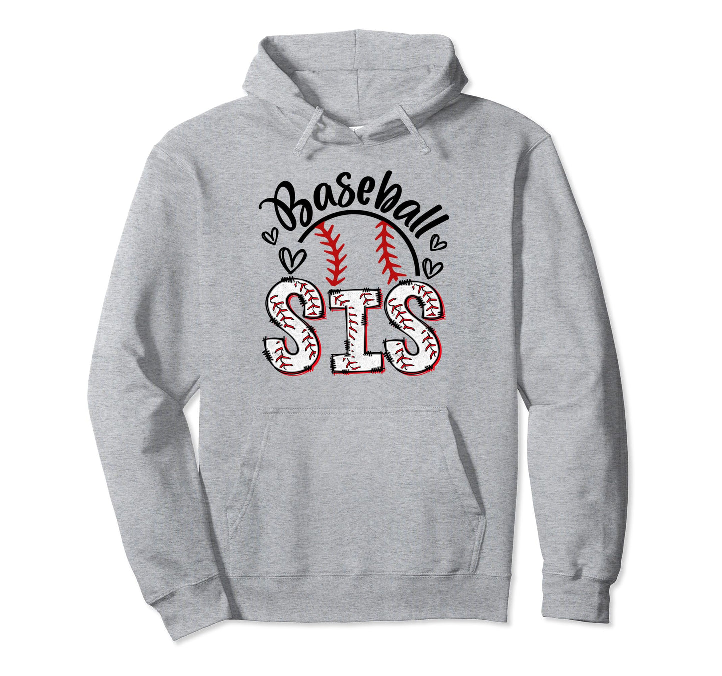Baseball Sister Baseball Little Sis Hoodie - Unique Graphic Men Women - T-Shirt, Sweatshirt, Hoodie