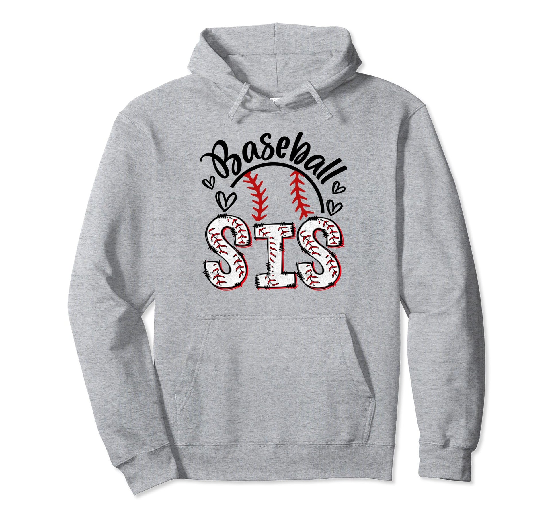 Baseball Sister Baseball Little Sis Hoodie - Unique Graphic Men Women - T-Shirt, Sweatshirt, Hoodie