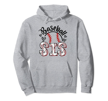 Baseball Sister Baseball Little Sis Hoodie - Unique Graphic Men Women - T-Shirt, Sweatshirt, Hoodie