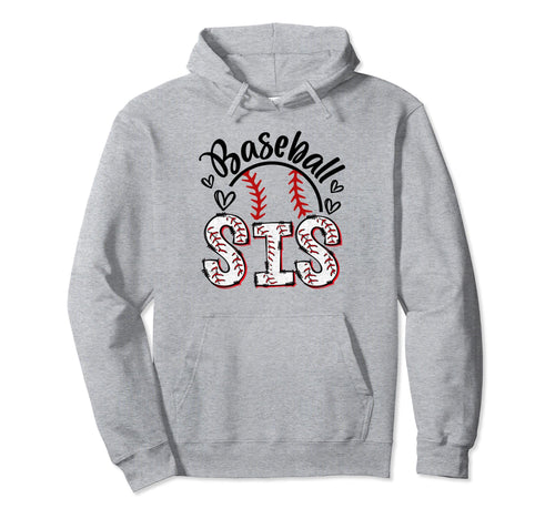 Baseball Sister Baseball Little Sis Hoodie - Unique Graphic Men Women - T-Shirt, Sweatshirt, Hoodie