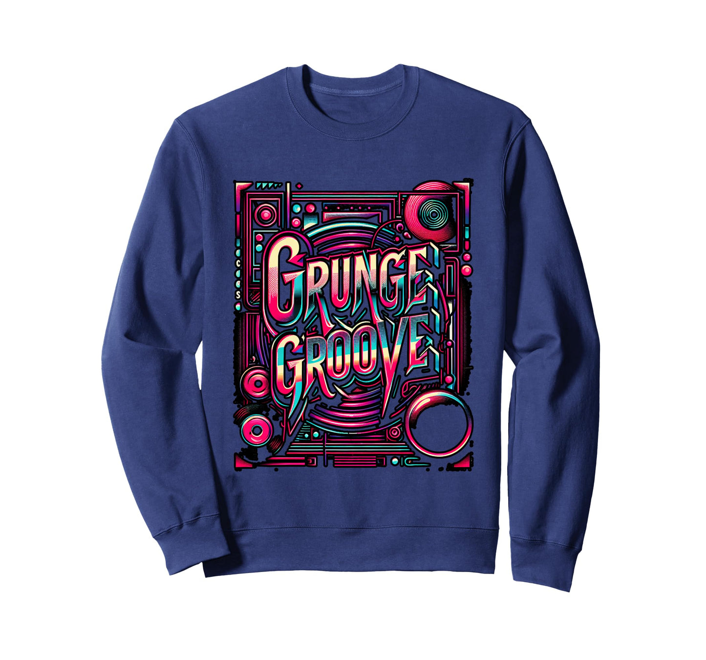 Grunge Groove 90S Alternative Rock Sweatshirt - Fun Novelty Design Unisex - T-Shirt, Sweatshirt, Hoodie