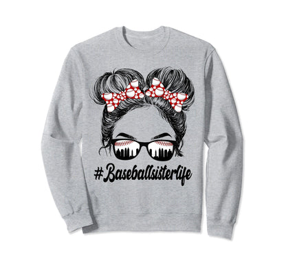 Proud Baseball Sister Baseball Sweatshirt - Custom Art Print Men Women - T-Shirt, Sweatshirt, Hoodie