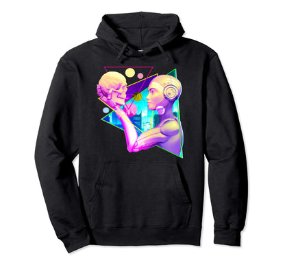 Sexy Cyborg Skull Alas Poor Yorick Hoodie - Unique Graphic Men Women - T-Shirt, Sweatshirt, Hoodie