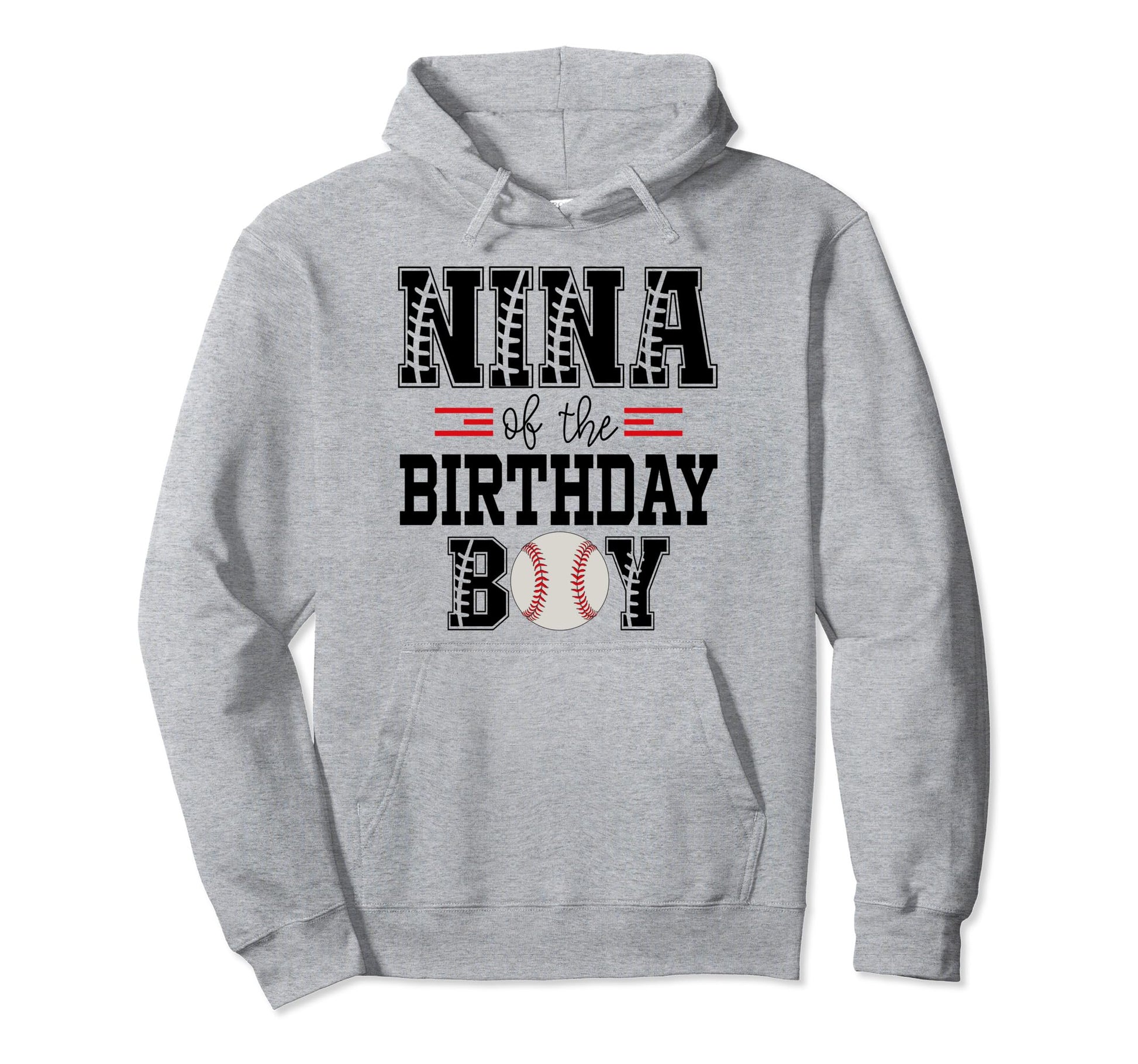 Nina Birthday Baseball Lover First Hoodie - Minimalist Print Men Women - T-Shirt, Sweatshirt, Hoodie