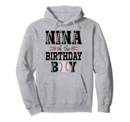 Nina Birthday Baseball Lover First Hoodie - Minimalist Print Men Women - T-Shirt, Sweatshirt, Hoodie