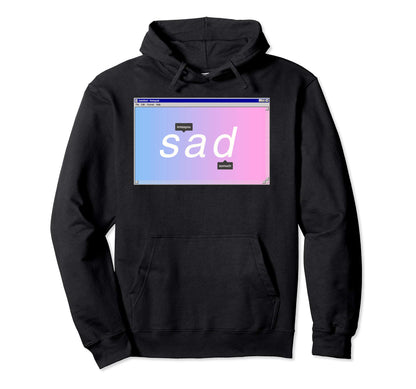 Sad Aesthetic Emotional Vaporwave Notepad Hoodie - Unique Graphic Unisex - T-Shirt, Sweatshirt, Hoodie