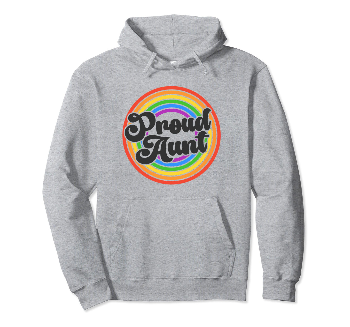 Proud Aunt Groovy Lgbtq Gay Pride Rainbow Hoodie - Graphic Print Unisex - T-Shirt, Sweatshirt, Hoodie