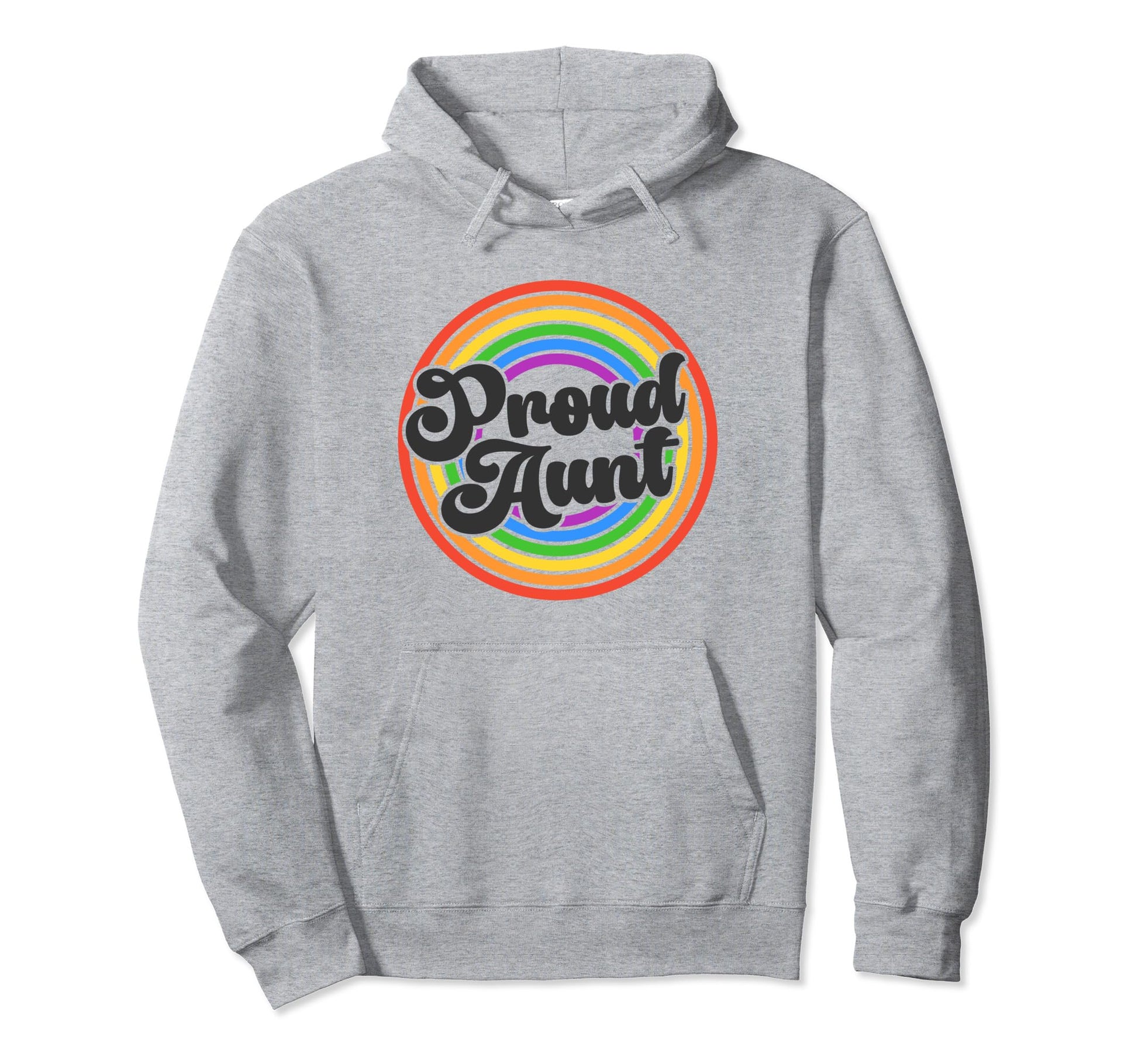 Proud Aunt Groovy Lgbtq Gay Pride Rainbow Hoodie - Graphic Print Unisex - T-Shirt, Sweatshirt, Hoodie