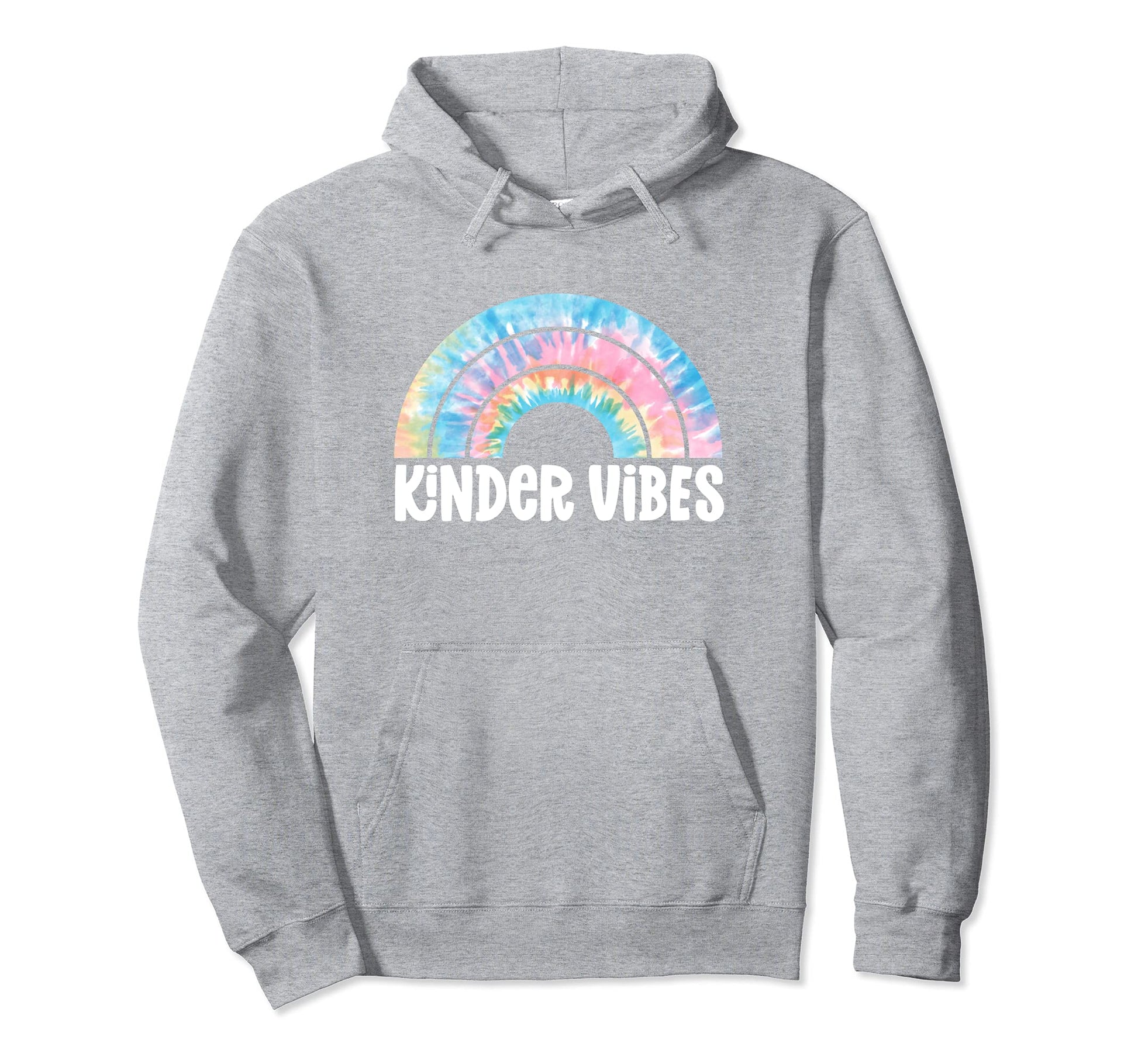 Kinder Vibes Tie Dye Rainbow Hoodie - Minimalist Print Men Women - T-Shirt, Sweatshirt, Hoodie