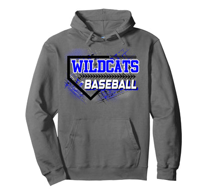Wildcats Baseball Mom Sports Game Day Hoodie - Graphic Print Men Women - T-Shirt, Sweatshirt, Hoodie