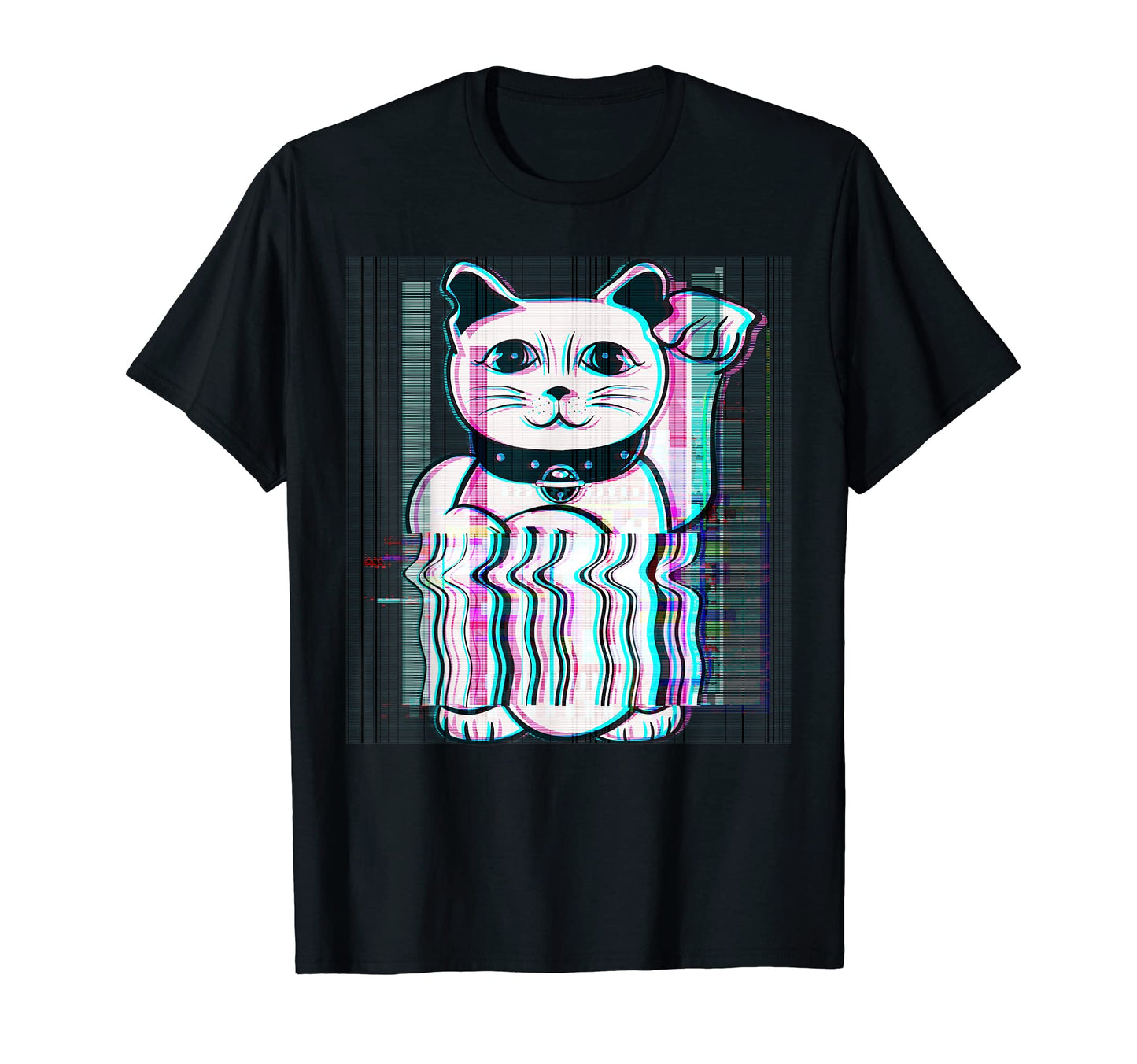 Japanese Maneki Neko Lucky Cat T-Shirt - Aesthetic Graphic for Adults - T-Shirt, Sweatshirt, Hoodie