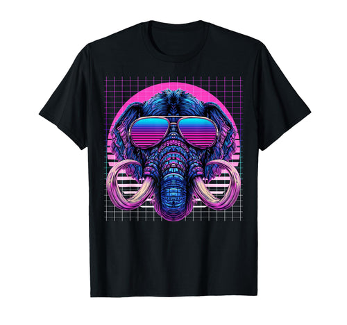 Mammoth Sunglasses Woolly Vaporwave T-Shirt - Minimalist Print for Adults - T-Shirt, Sweatshirt, Hoodie