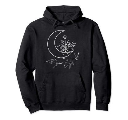 Let Your Light Shine Boho Peace Hippie Hoodie - Unique Graphic Men Women - T-Shirt, Sweatshirt, Hoodie