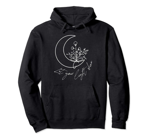 Let Your Light Shine Boho Peace Hippie Hoodie - Unique Graphic Men Women - T-Shirt, Sweatshirt, Hoodie