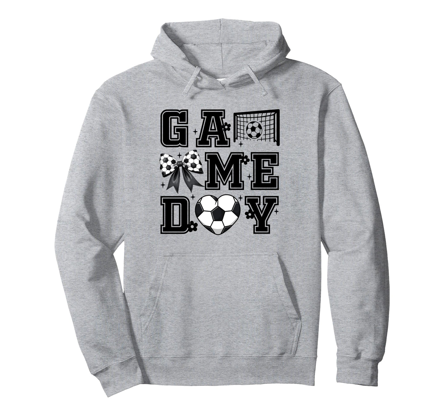 Soccer Game Day Coquette Bow Funny Hoodie - Unique Graphic Men Women - T-Shirt, Sweatshirt, Hoodie