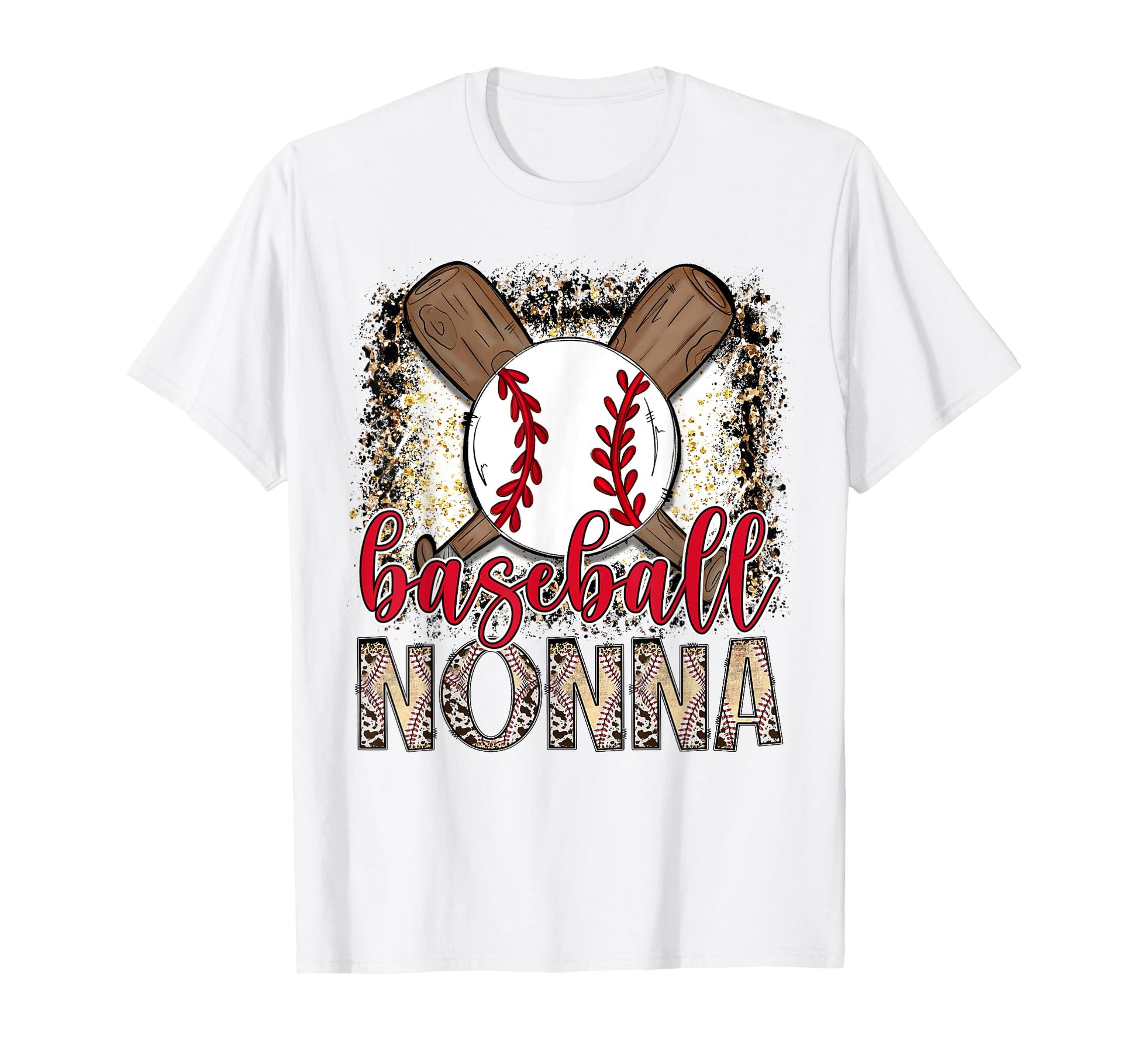 Baseball Nonna Leopard Proud Ball Nonna T-Shirt - Unique Graphic Men Women - T-Shirt, Sweatshirt, Hoodie