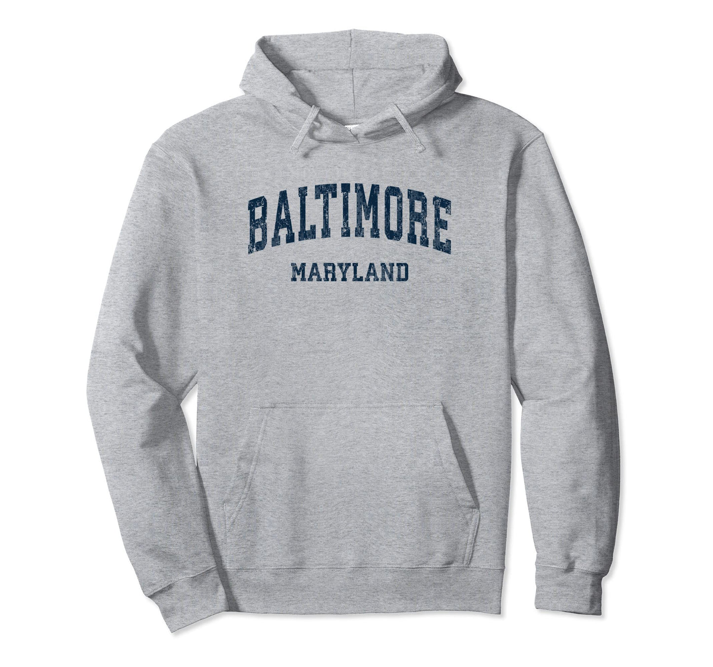 Baltimore Maryland Md Varsity Sports Navy Hoodie - Trendy Graphic Unisex - T-Shirt, Sweatshirt, Hoodie