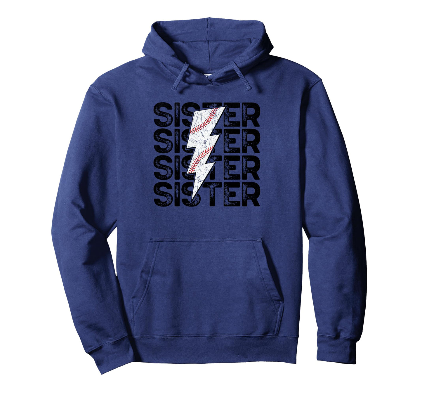 Baseball Sister Hoodie - Trendy Graphic Men Women - T-Shirt, Sweatshirt, Hoodie