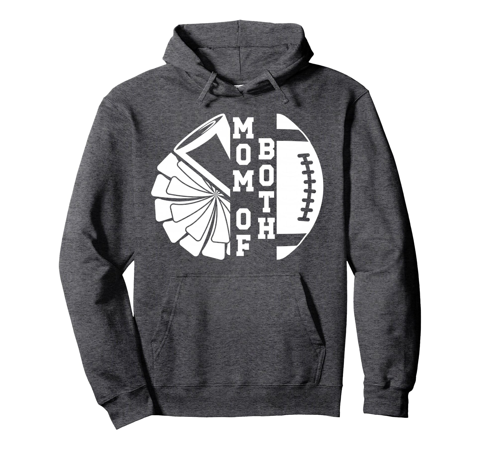 Mom Both Proud Football And Cheer Mom Hoodie - Novelty Apparel Men Women - T-Shirt, Sweatshirt, Hoodie