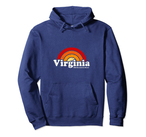 Virginia 70S Rainbow Hoodie - Unique Graphic Men Women - T-Shirt, Sweatshirt, Hoodie