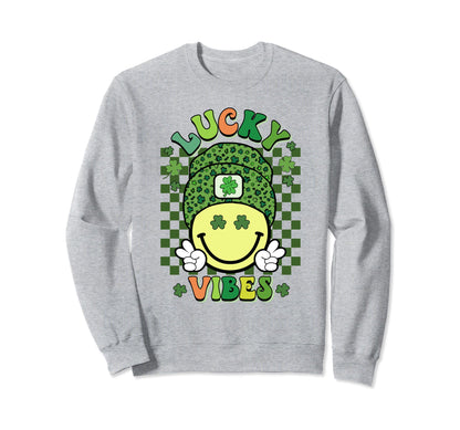 St Patricks Day Boho Groovy Sweatshirt - Aesthetic Graphic for Adults - T-Shirt, Sweatshirt, Hoodie