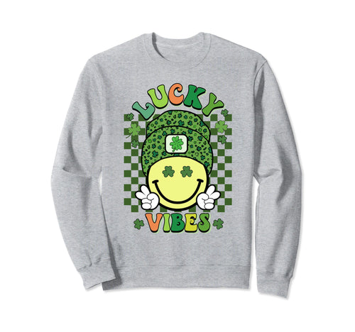 St Patricks Day Boho Groovy Sweatshirt - Aesthetic Graphic for Adults - T-Shirt, Sweatshirt, Hoodie