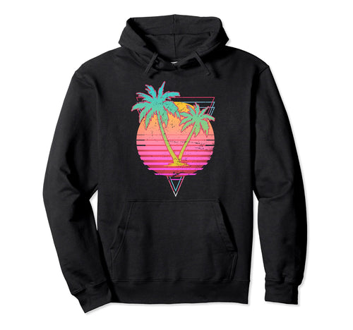 Tropical 90S Aesthetic 80S Art Sunset Hoodie - Streetwear Style Men Women - T-Shirt, Sweatshirt, Hoodie