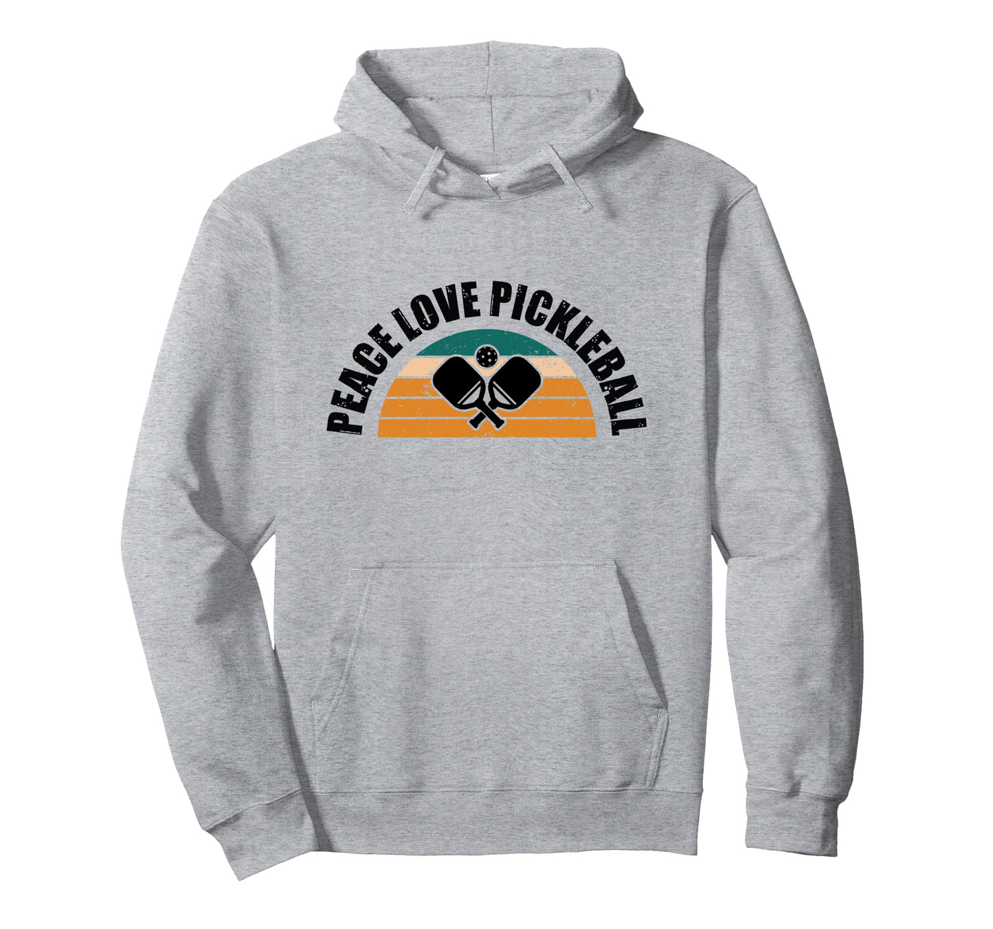 Funny Pickleball Peace Love Pickleball Hoodie - Custom Art Print for Adults - T-Shirt, Sweatshirt, Hoodie