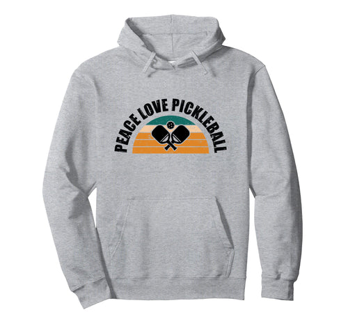 Funny Pickleball Peace Love Pickleball Hoodie - Custom Art Print for Adults - T-Shirt, Sweatshirt, Hoodie